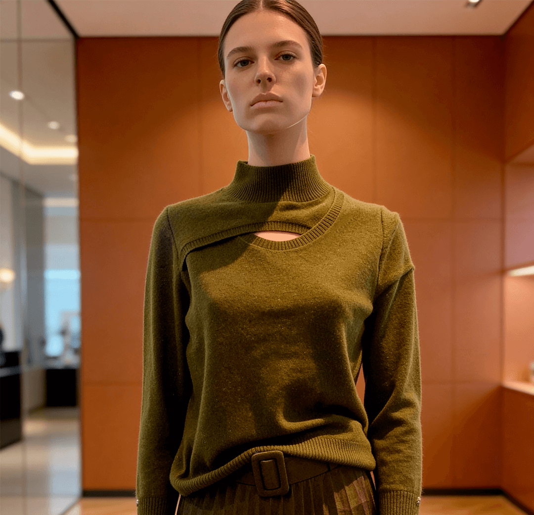 Джемпер с акцентным разрезом