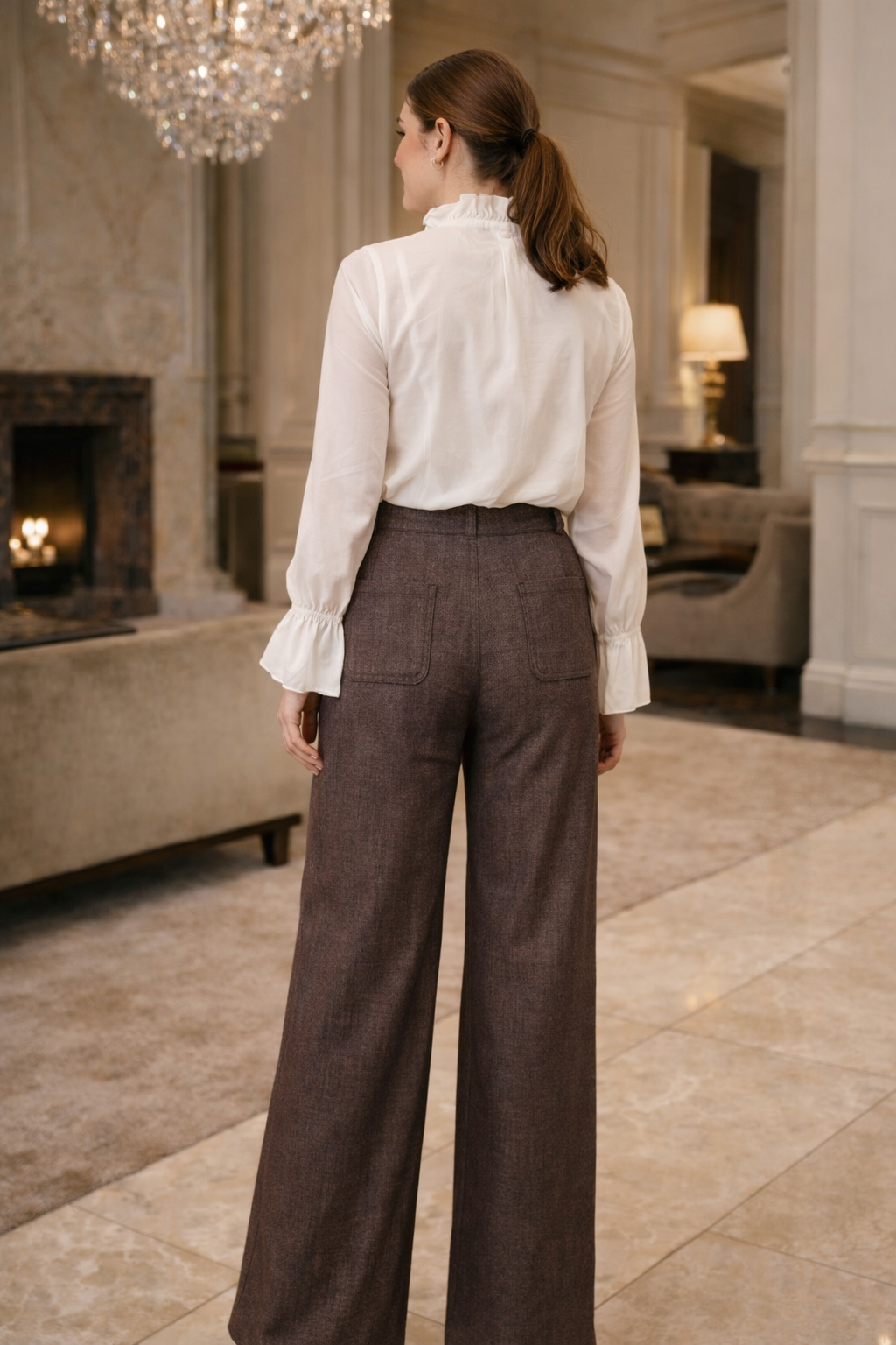 брюки темно коричневые