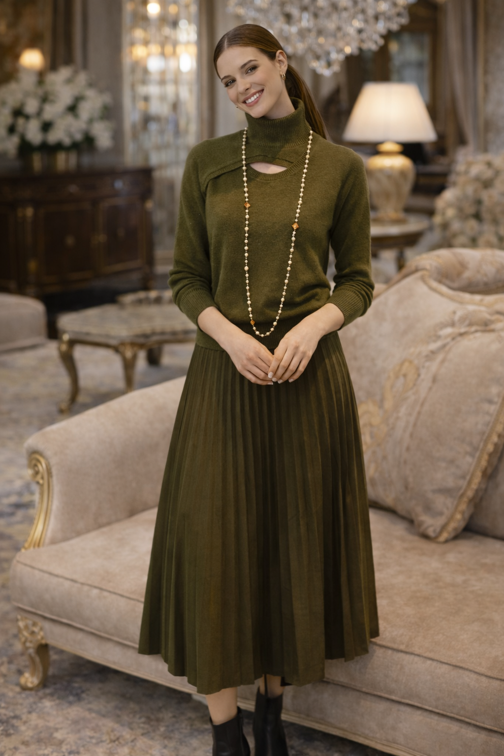 Джемпер с элегантным разрезом