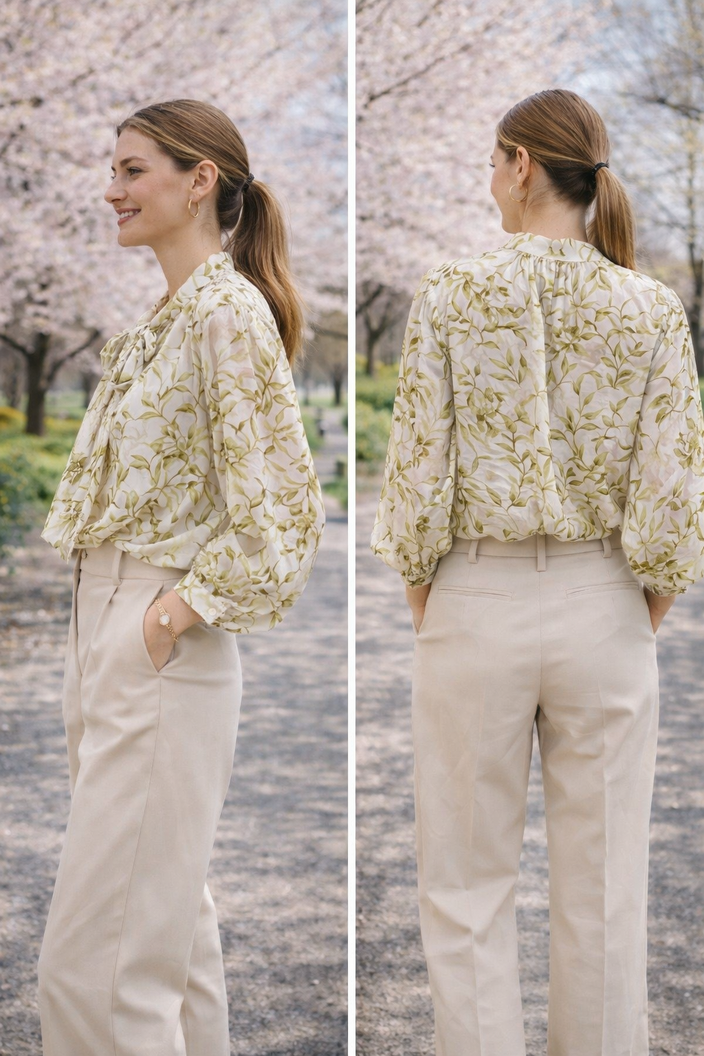 блуза с бантом